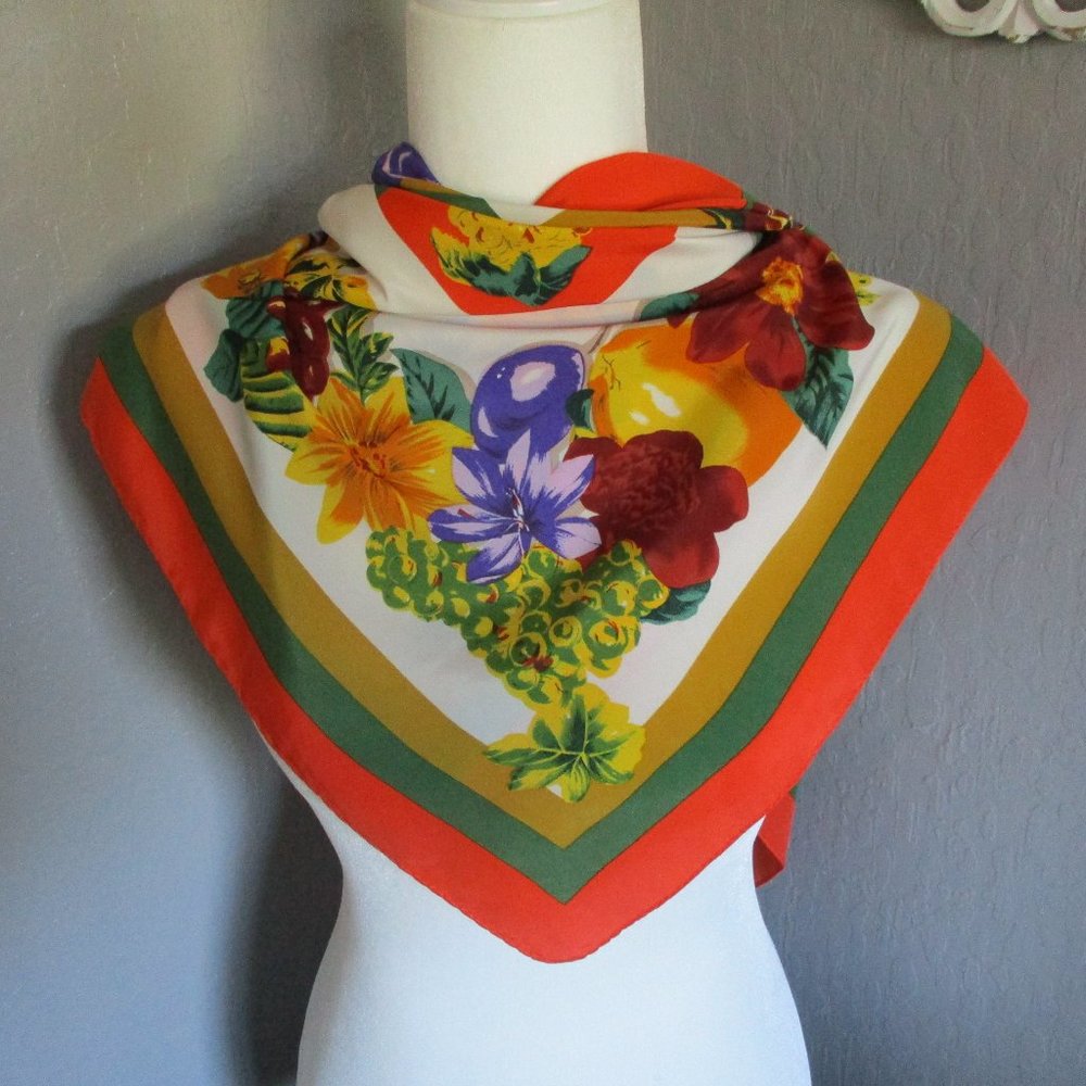 Harvest bounty 1980s scarf